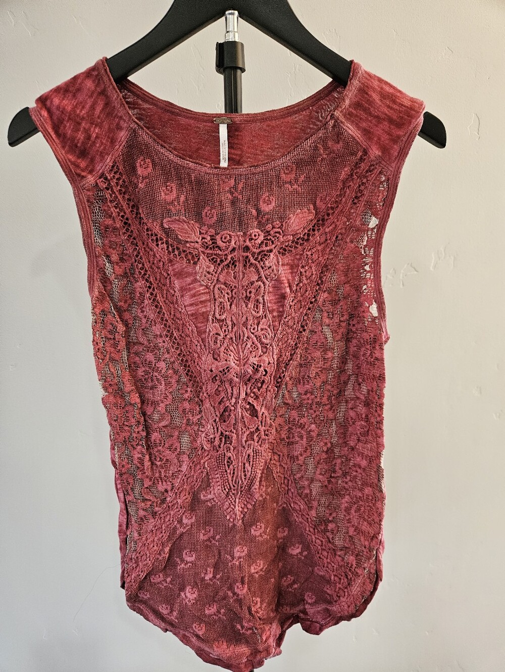 Free People Not So Sweet Victorian Lace tank top